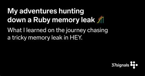 rubyb leaks|My adventures hunting down a Ruby memory leak